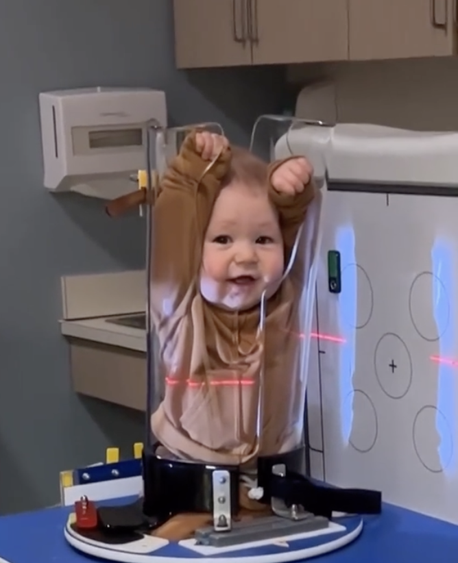 baby getting x-ray